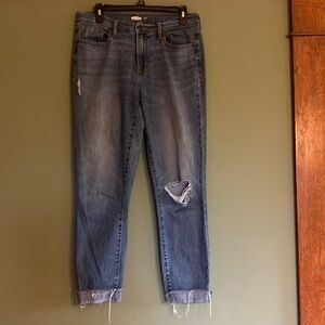 Old Navy size 8 Tall distressed curvy skinny jeans